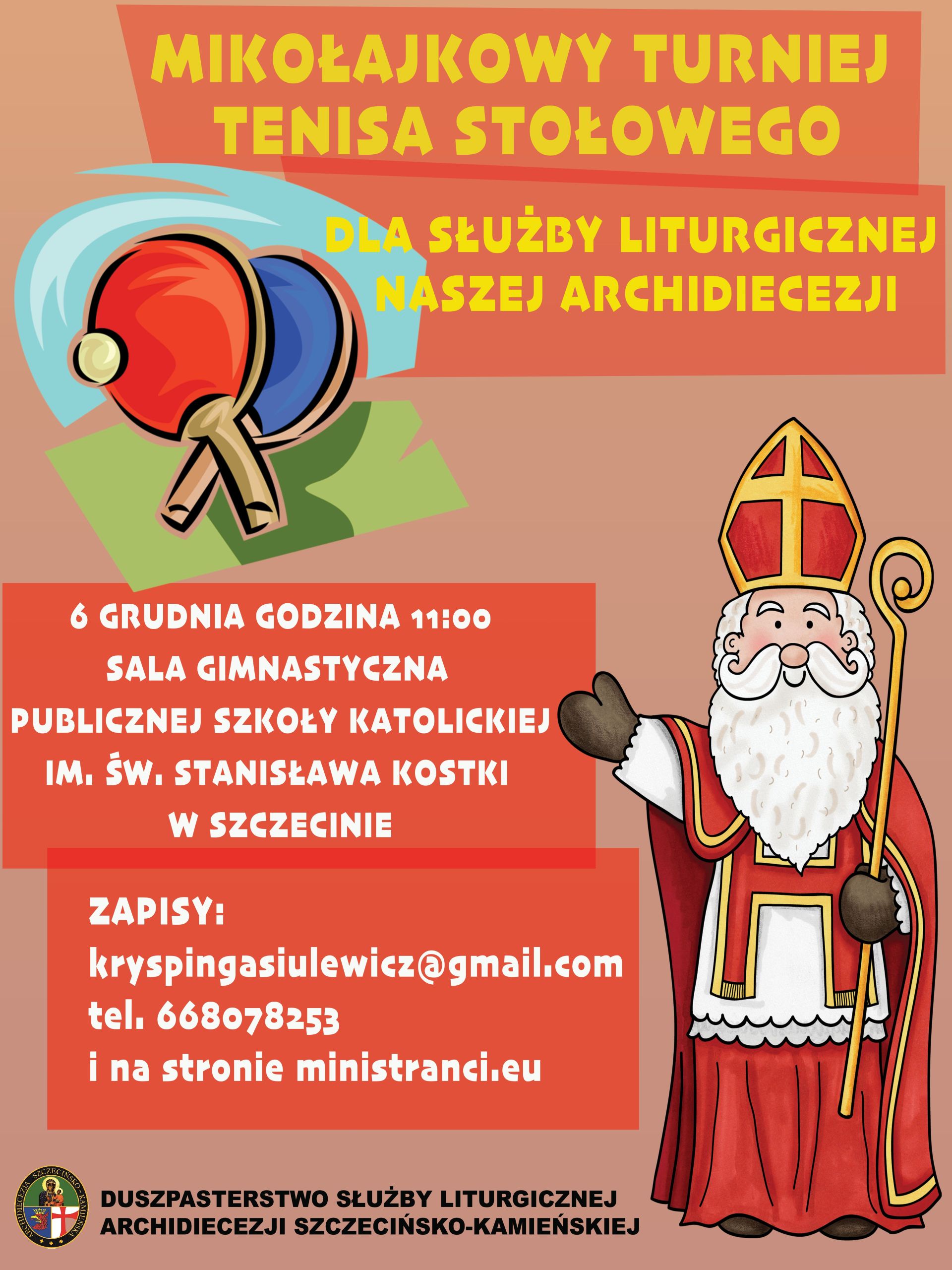MIKOŁAJKOWY TURNIEJ TENISA STOŁOWEGO