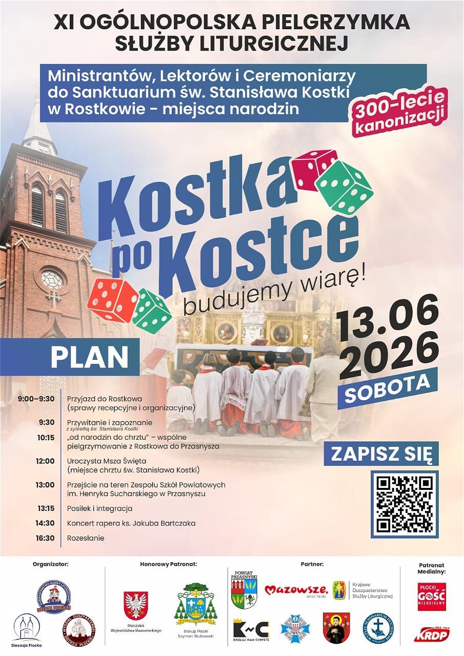 XI Ogólnopolska Pielgrzymka Ministrantów i Lektorów do Sanktuarium św. Stanisława Kostki w Rostkowie